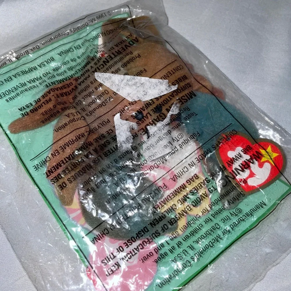 Ty McDonald's Teenie Beanie Baby Claude the Crab 1999 Sealed Toy #9 Vintage